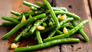 grüne Bohnen mit Knoblauch