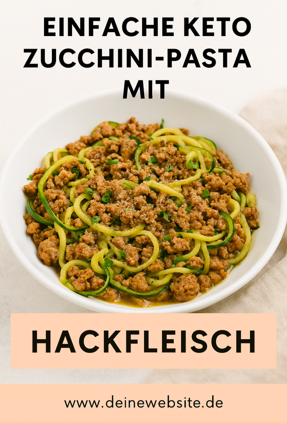 Zucchini-Pasta mit Hackfleisch: Einfaches Keto-Rezept für dein Low-Carb-Abendessen