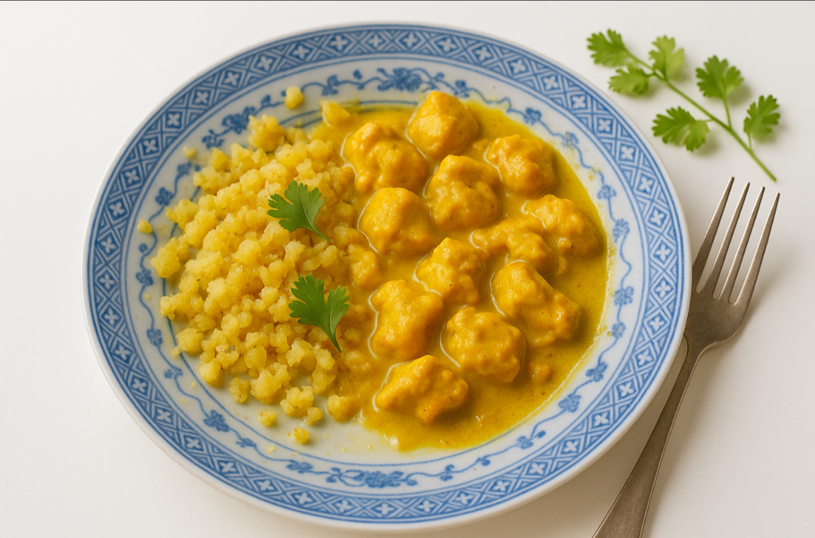 Blumenkohlreis mit Curryhähnchen