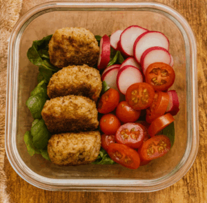 Keto-Frikadelle mit Putenhack