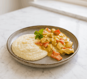 Blumenkohlpüree & Putencurry