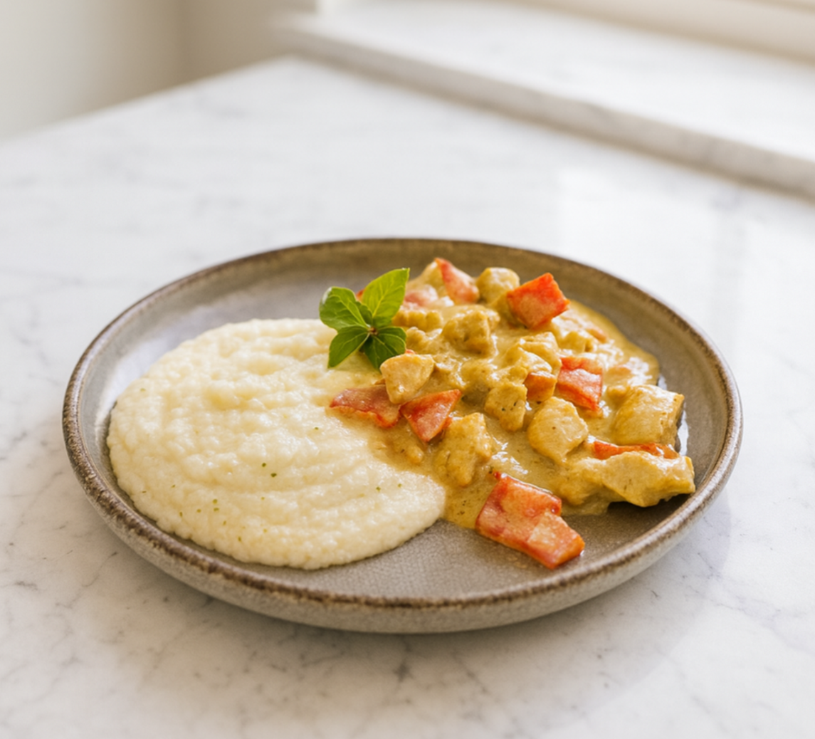 Blumenkohlpüree & Putencurry