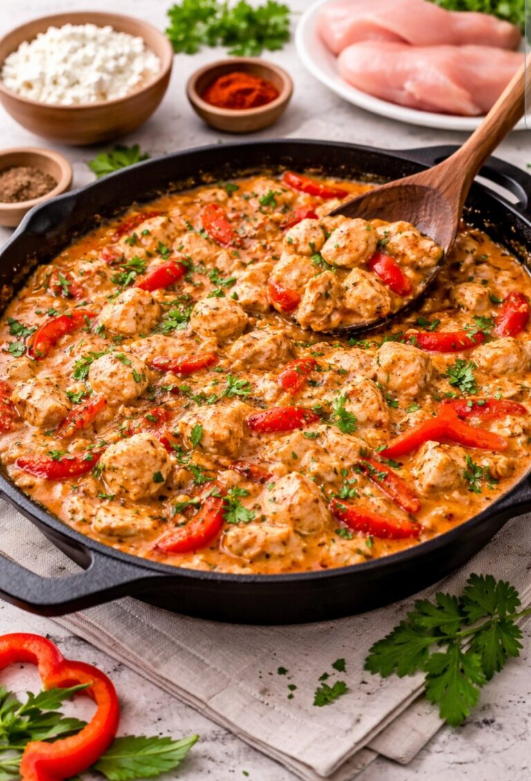 Cremiges Paprika-Hähnchen aus dem Ofen (Clean Keto & Low Carb)