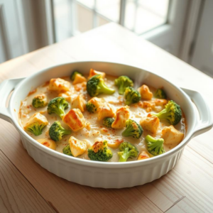 Keto Brokkoli Hähnchenauflauf